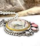 Vintage Hereford Bridle Rosette Necklace