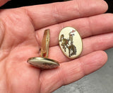 Left Facing Patriotic Bucking Horse Necklace