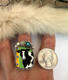 Holstein Cow Plate Ring Finished to Size or as a Pendant/Necklace