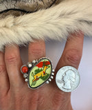 Deer Plate Ring Finished to Size or as a Pendant/Necklace