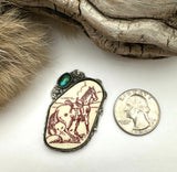 Tinkling Horse Plate Ring Finished to Size or as a Pendant/Necklace