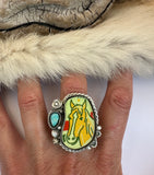 No.2 Horse Plate Ring Finished to Size or as a Pendant/Necklace