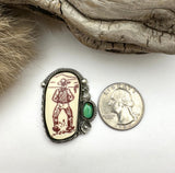 Tinkling Cowboy Plate Ring Finished to Size or as a Pendant/Necklace