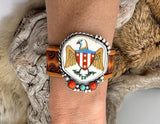 Eagle Cuff Leather Bracelet