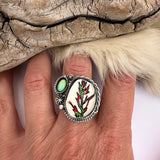 No.1 Indian Paintbrush Plate Ring Finished to Size or as a Pendant/Necklace