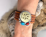 No.2 US Cuff Leather Bracelet