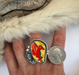 Pegasus Plate Ring Finished to Size or as a Pendant/Necklace
