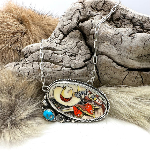 Cowboy Gear Necklace
