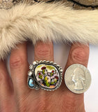 No.1 Cactus Plate Ring Finished to Size or as a Pendant/Necklace