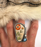 No.1 Poppy Plate Ring Finished to Size or as a Pendant/Necklace