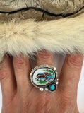 Racehorse Plate Ring Finished to Size or as a Pendant/Necklace