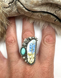 No. 3 Bluebonnet Plate Ring Finished to Size or as a Pendant/Necklace