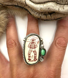 Tinkling Cowboy Plate Ring Finished to Size or as a Pendant/Necklace