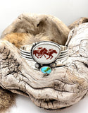 Size 5 3/4” + 1” Gap Racehorse Sterling Bracelet