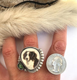 No. 1 Dog Plate Ring Finished to Size or as a Pendant/Necklace