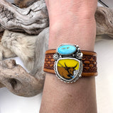 Roped Cuff Leather Bracelet