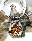 Statement Bucking Horse Pendant (BEADS NOT INCLUDED)