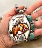 Statement Bucking Horse Pendant (BEADS NOT INCLUDED)