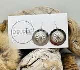Sterling Silver Concho Earrings