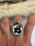 Snake Plate Ring Finished to Size or as a Pendant/Necklace
