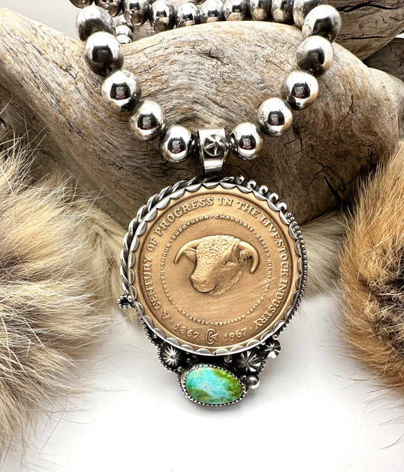 1867-1967 Century Commemorative Hereford Vintage Coin Necklace