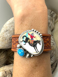 No.2 Bucking Horse Leather Bracelet