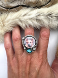 No.2 Red Heeler Plate Ring Finished to Size or as a Pendant/Necklace
