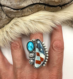 No.2 Flag Plate Ring Finished to Size or as a Pendant/Necklace