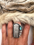 No.4 Cowboy Plate Ring Finished to Size or as a Pendant/Necklace