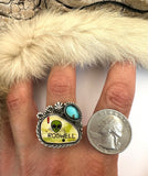 Roswell Plate Ring Finished to Size or as a Pendant/Necklace