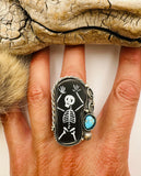 No. 6 Skeleton Ring Finished to Size or as a Pendant/Necklace