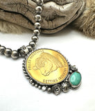 Vintage Hereford Coin Pendant (BEADS NOT INCLUDED)
