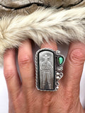 No.1 Cowboy Plate Ring Finished to Size or as a Pendant/Necklace