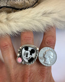 No.1 Mickey Mouse Plate Ring Finished to Size or as a Pendant/Necklace