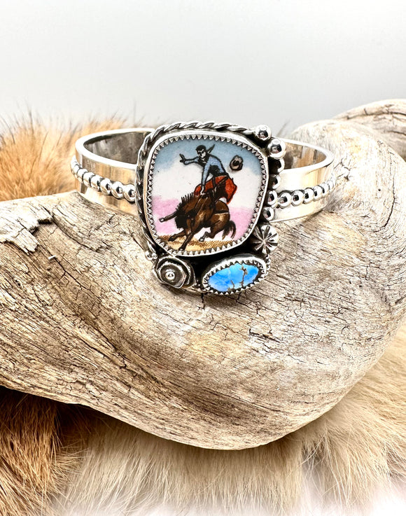 Bucking Horse Silver Bracelet