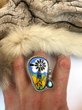 Windmill Plate Ring Finished to Size or as a Pendant/Necklace