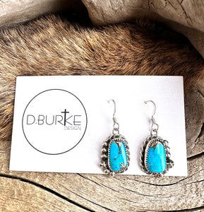 Sterling Turquoise Hook Earrings