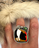 Hampshire Pig Plate Ring Finished to Size or as a Pendant/Necklace