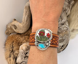 Cactus Cuff Leather Bracelet