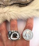 No.2 Armadillo Plate Ring Finished to Size or as a Pendant/Necklace