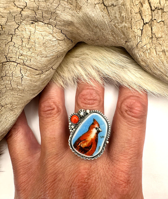 Cardinal Ring Finished to Size or as a Pendant/Necklace