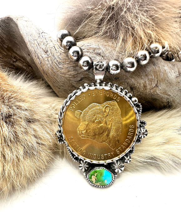 Polled Hereford Vintage Coin Necklace