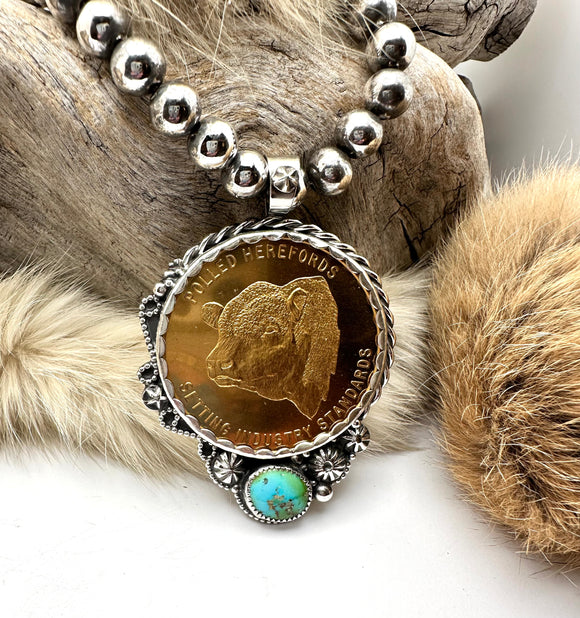 Polled Hereford Vintage Coin Necklace