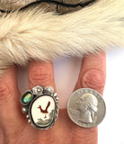 Roadrunner Plate Ring Finished to Size or as a Pendant/Necklace