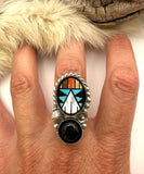 No.1 Southwest Inlay Ring Finished to Size or as a Pendant/Necklace