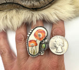 No.6 Poppy Plate Ring Finished to Size or as a Pendant/Necklace