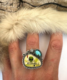 Roswell Plate Ring Finished to Size or as a Pendant/Necklace