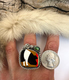 Hampshire Pig Plate Ring Finished to Size or as a Pendant/Necklace