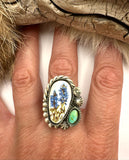 No. 10 Bluebonnet Plate Ring Finished to Size or as a Pendant/Necklace