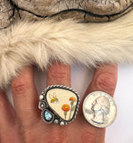 No.3 Poppy Plate Ring Finished to Size or as a Pendant/Necklace